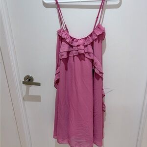 SHEIN Pink Ruffle Dress
